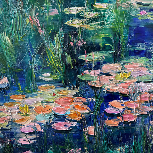 Waterllly Pads, OIL, 20" x 20"