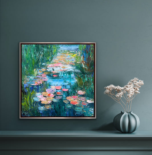 Waterlilies, OIL, 20" x 20"