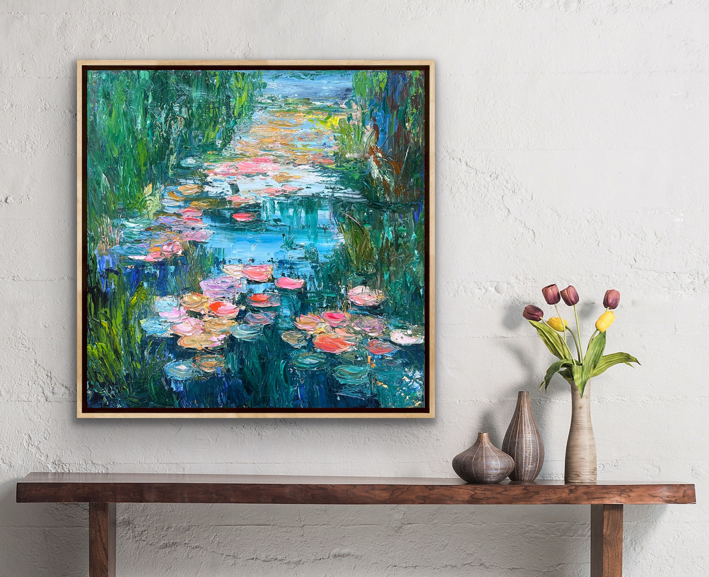 Waterlilies, OIL, 20" x 20"