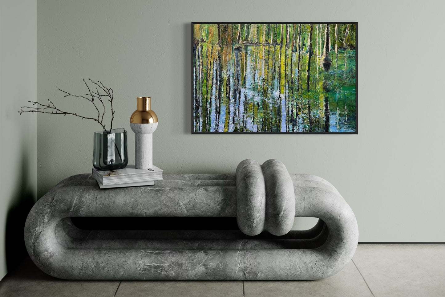Cypress Gardens Reflection Painting, 24" x 36"