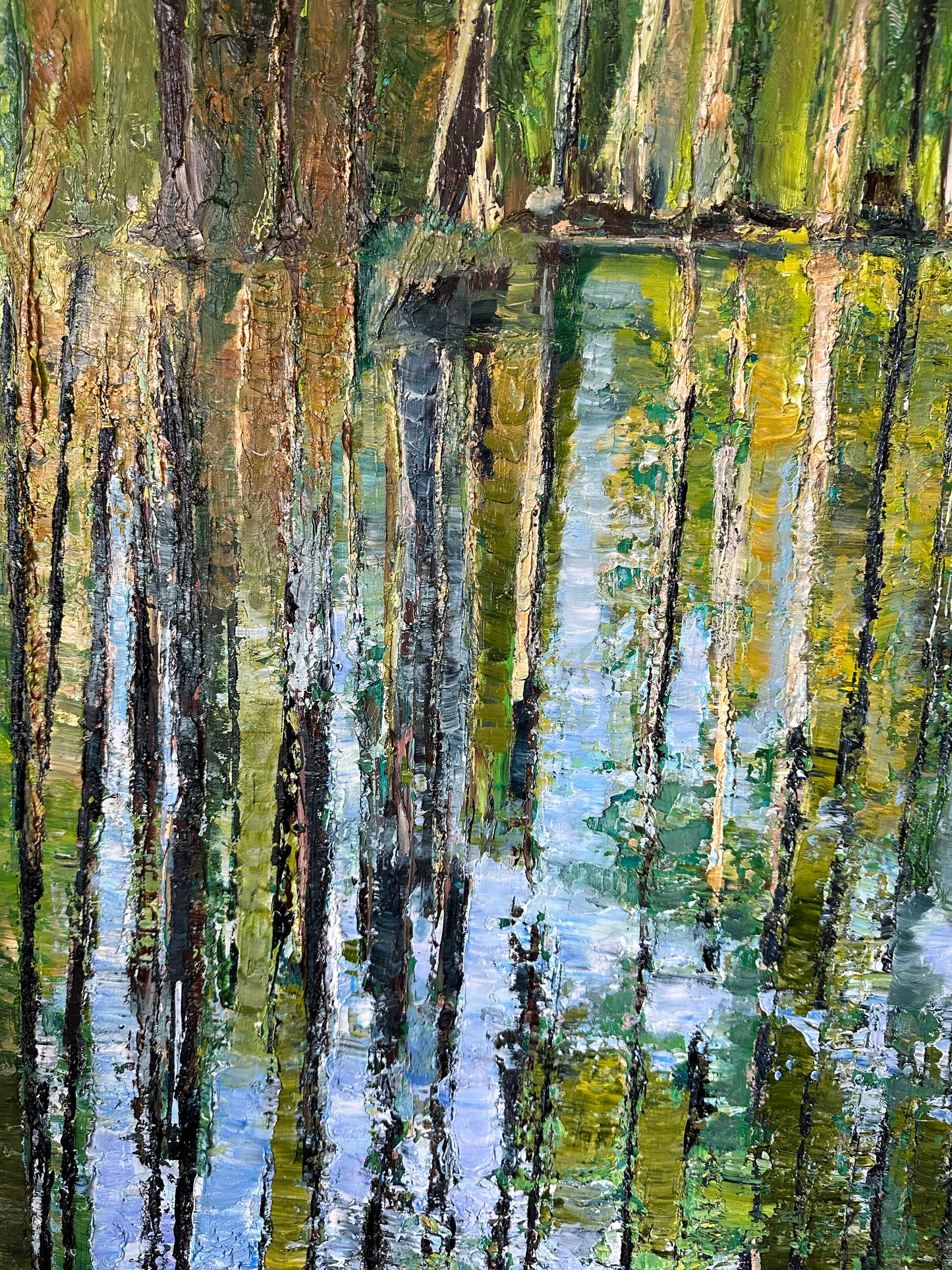 Cypress Gardens Reflection Painting, 24" x 36"