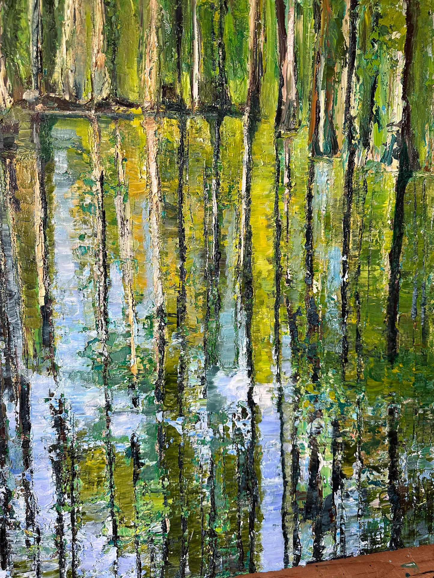 Cypress Gardens Reflection Painting, 24" x 36"