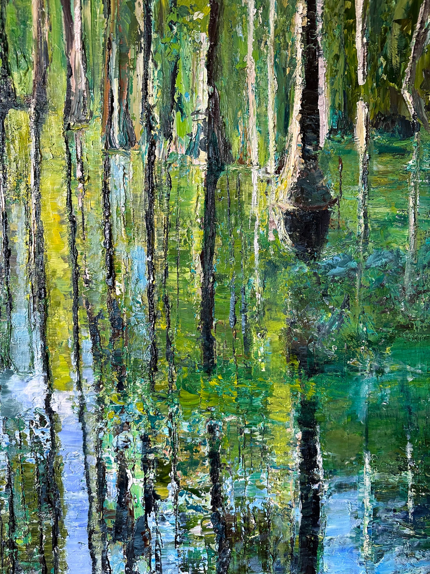 Cypress Gardens Reflection Painting, 24" x 36"