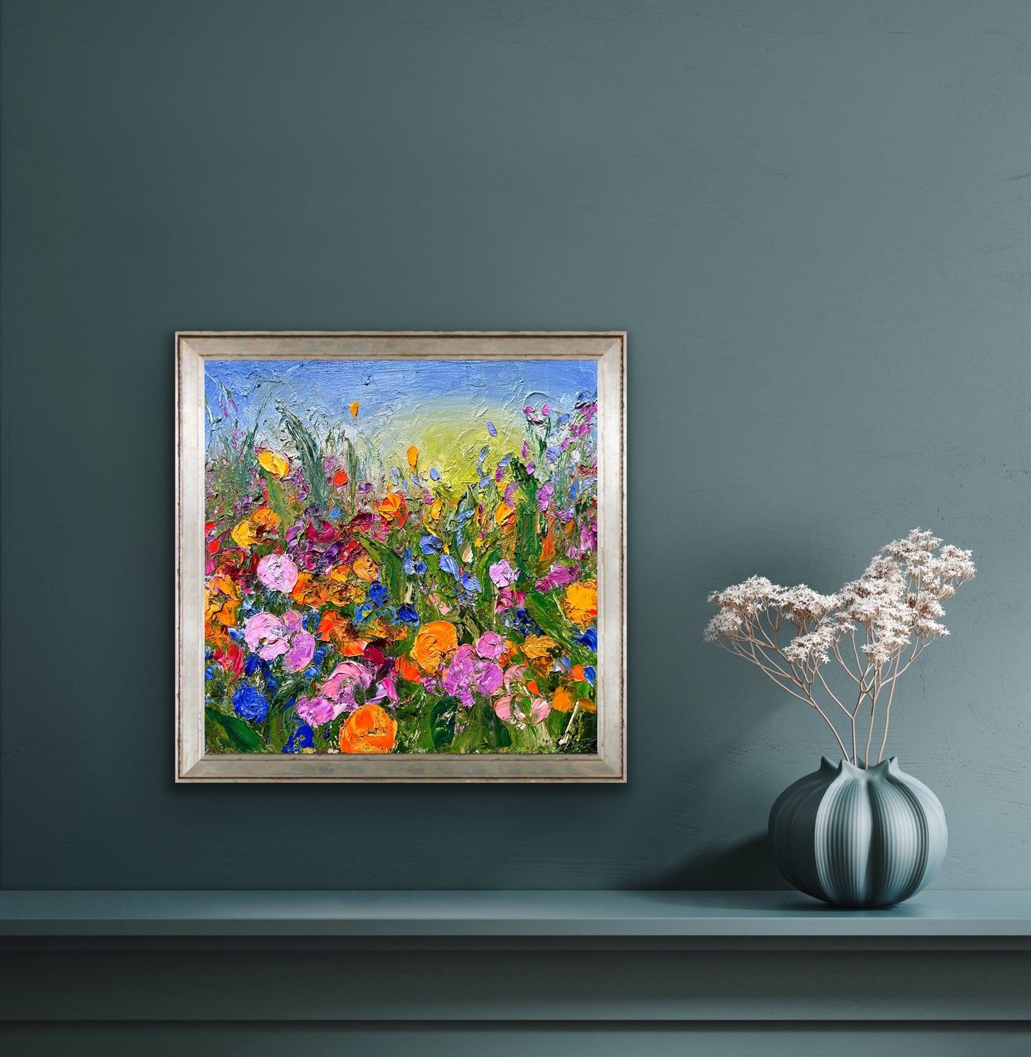 Fleurs Sauvages, OIL, 16" x 16"
