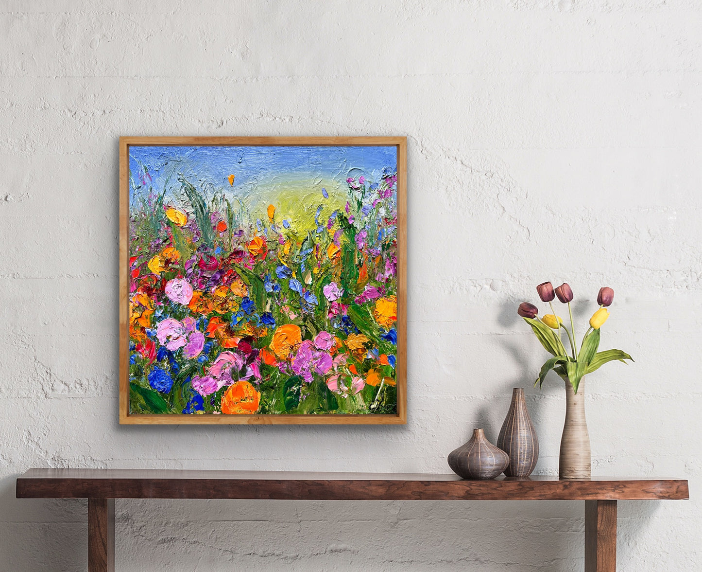 Fleurs Sauvages, OIL, 16" x 16"