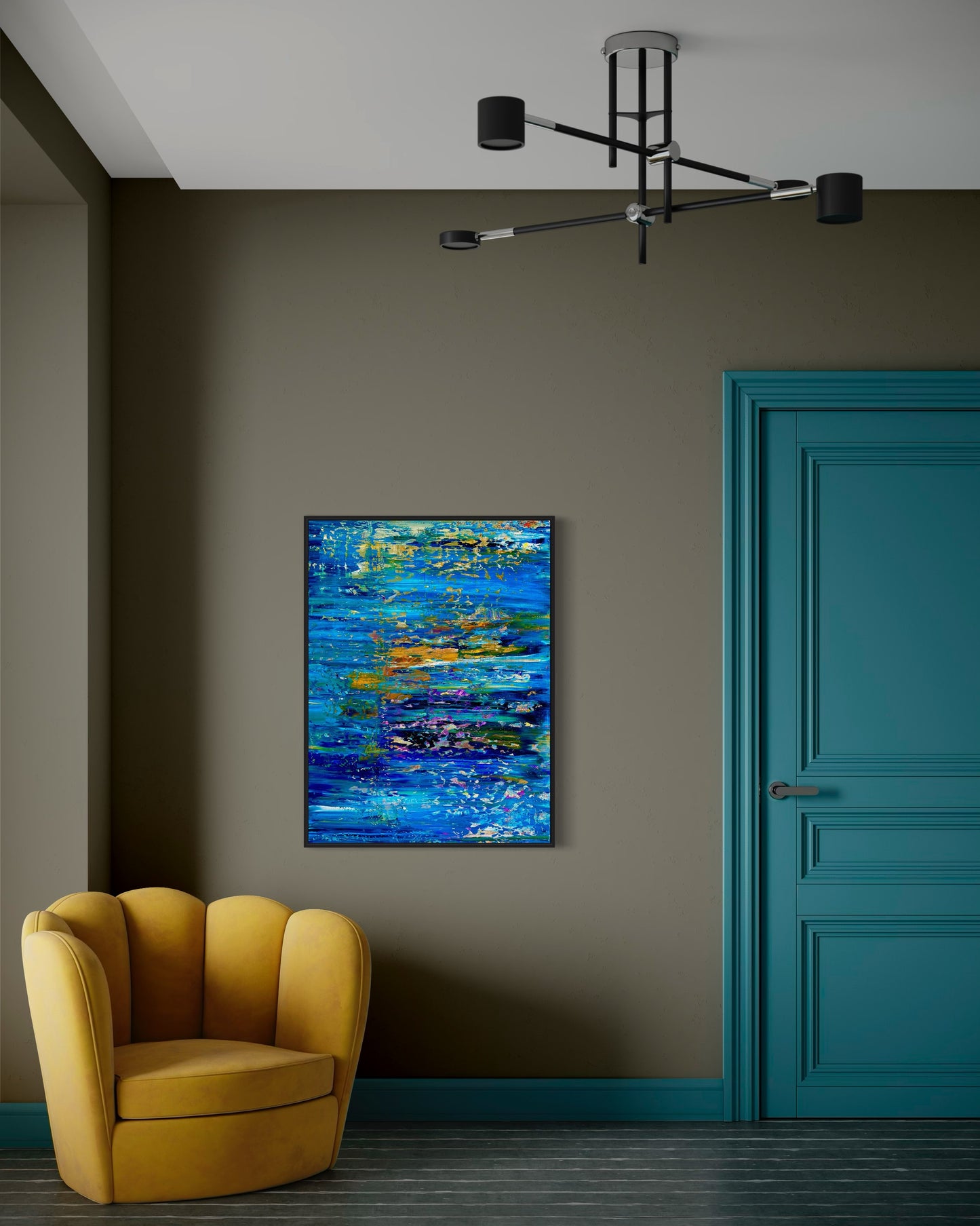 WATER REFLECTION, OIL, 30" x 40"