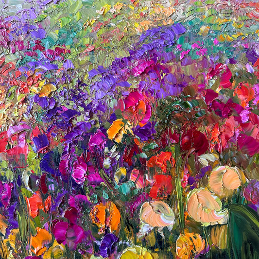 Tapestry of Flowers, OIL, 20" x 20"