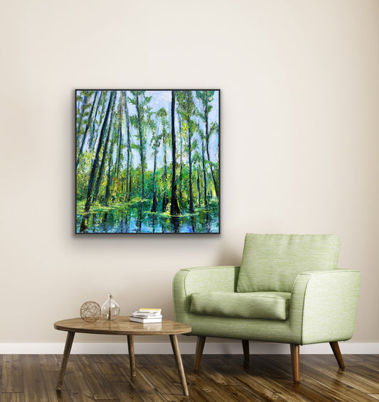 Cypress Gardens, OIL, 36" x 36"