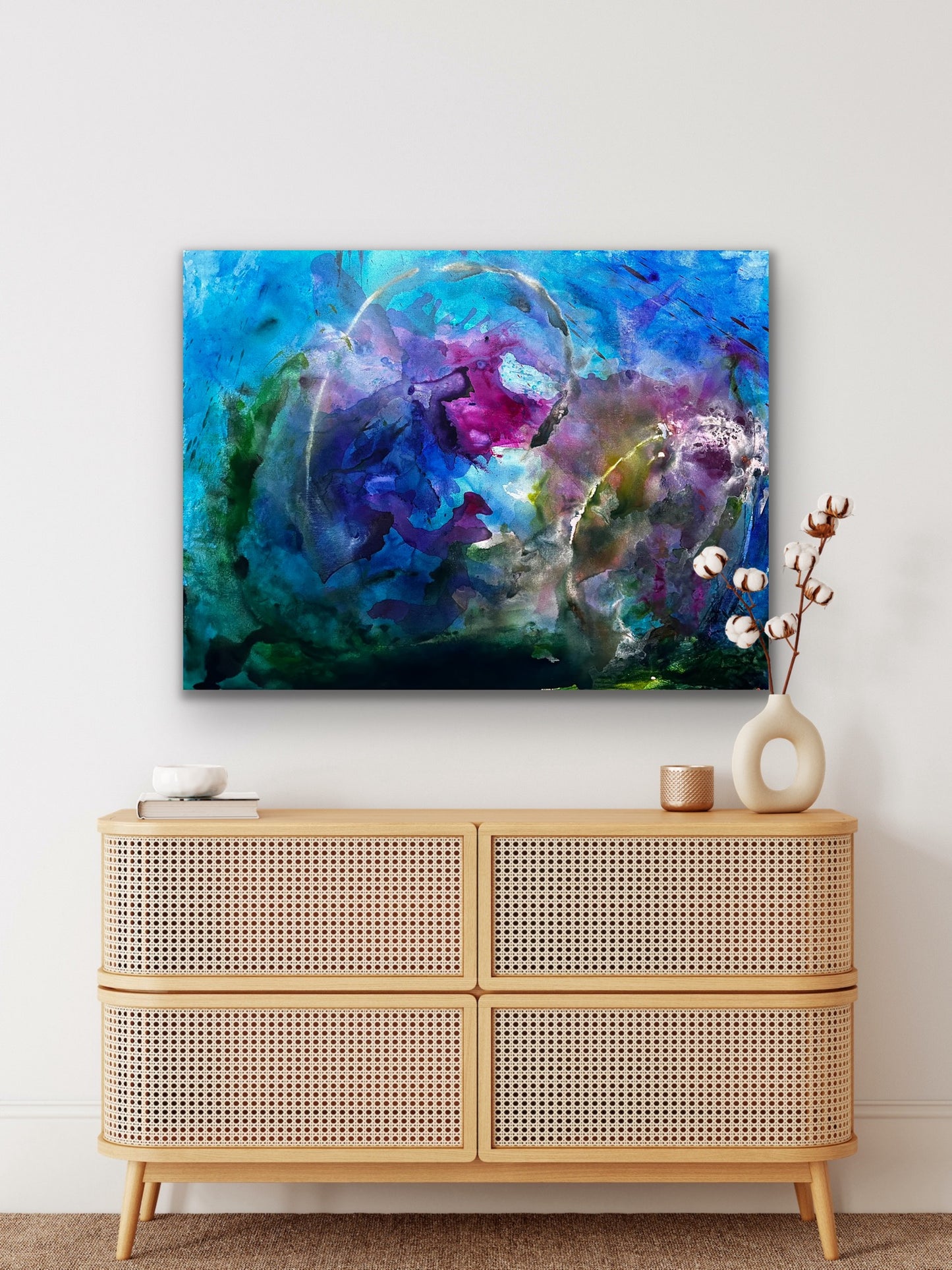 Deep Sea Meanders, Acrylic, 36" x 48"