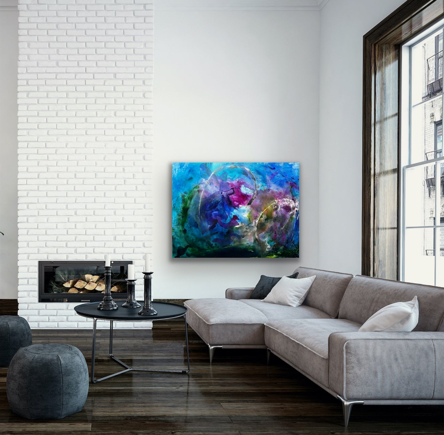 Deep Sea Meanders, Acrylic, 36" x 48"