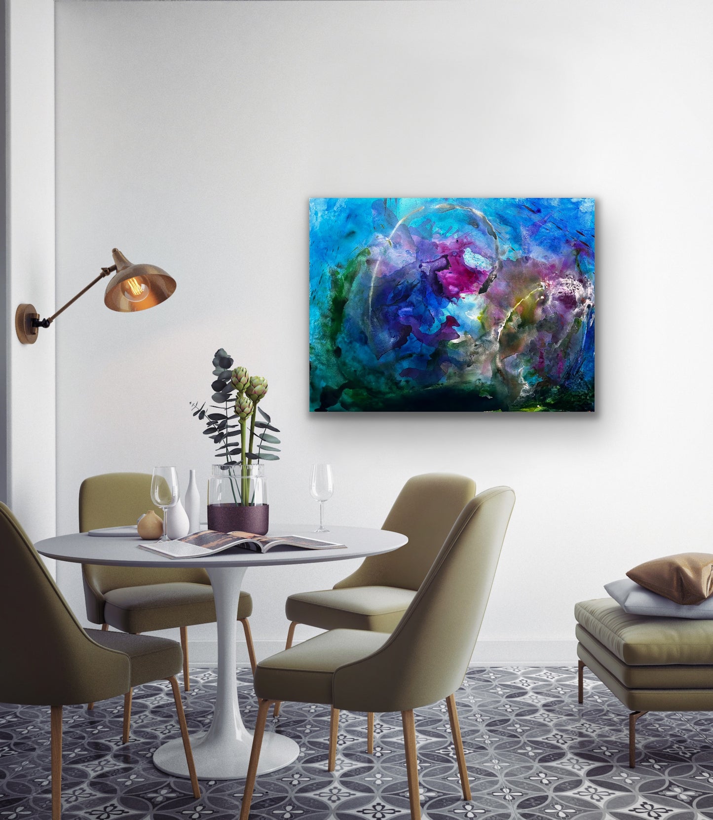 Deep Sea Meanders, Acrylic, 36" x 48"