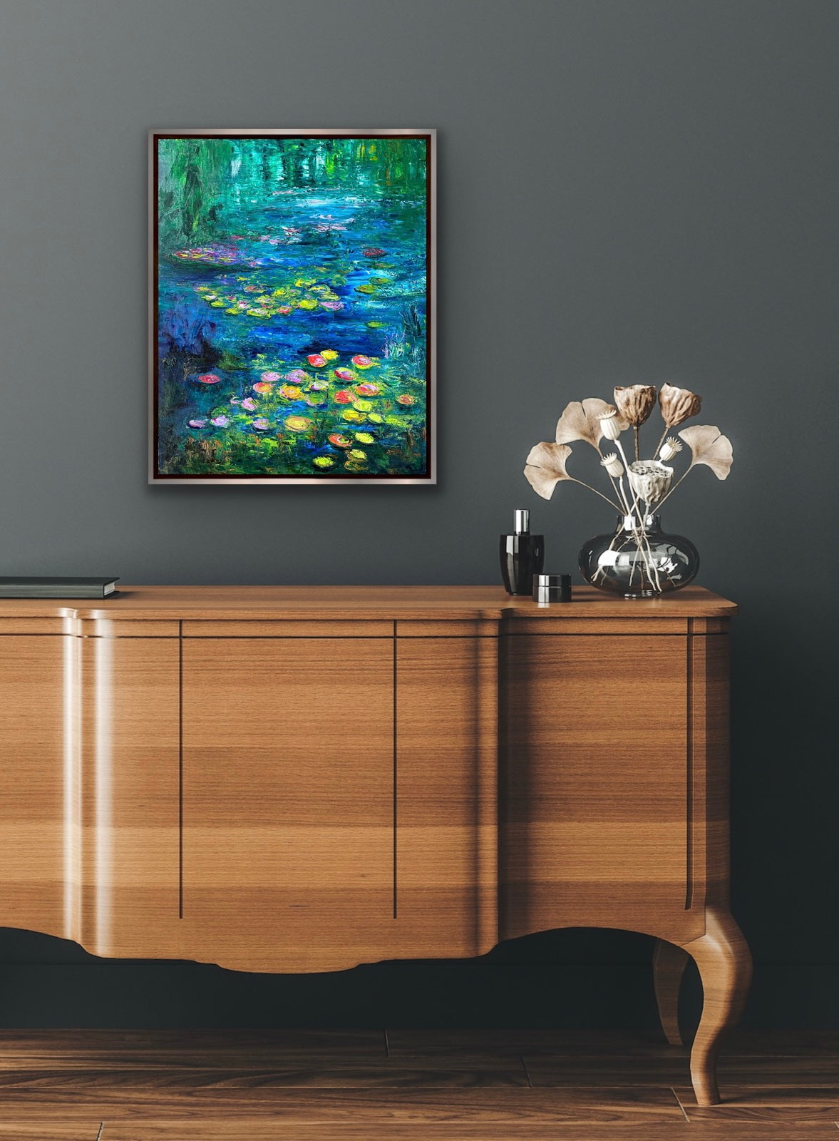 Water Lily Refuge, OIL, 30" x 24"