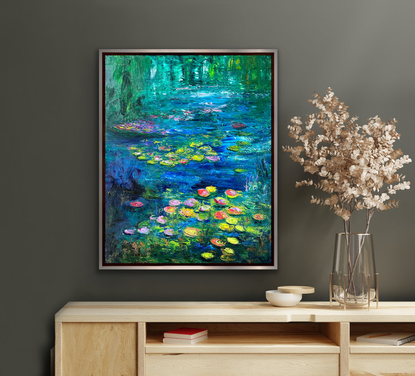Water Lily Refuge, OIL, 30" x 24"