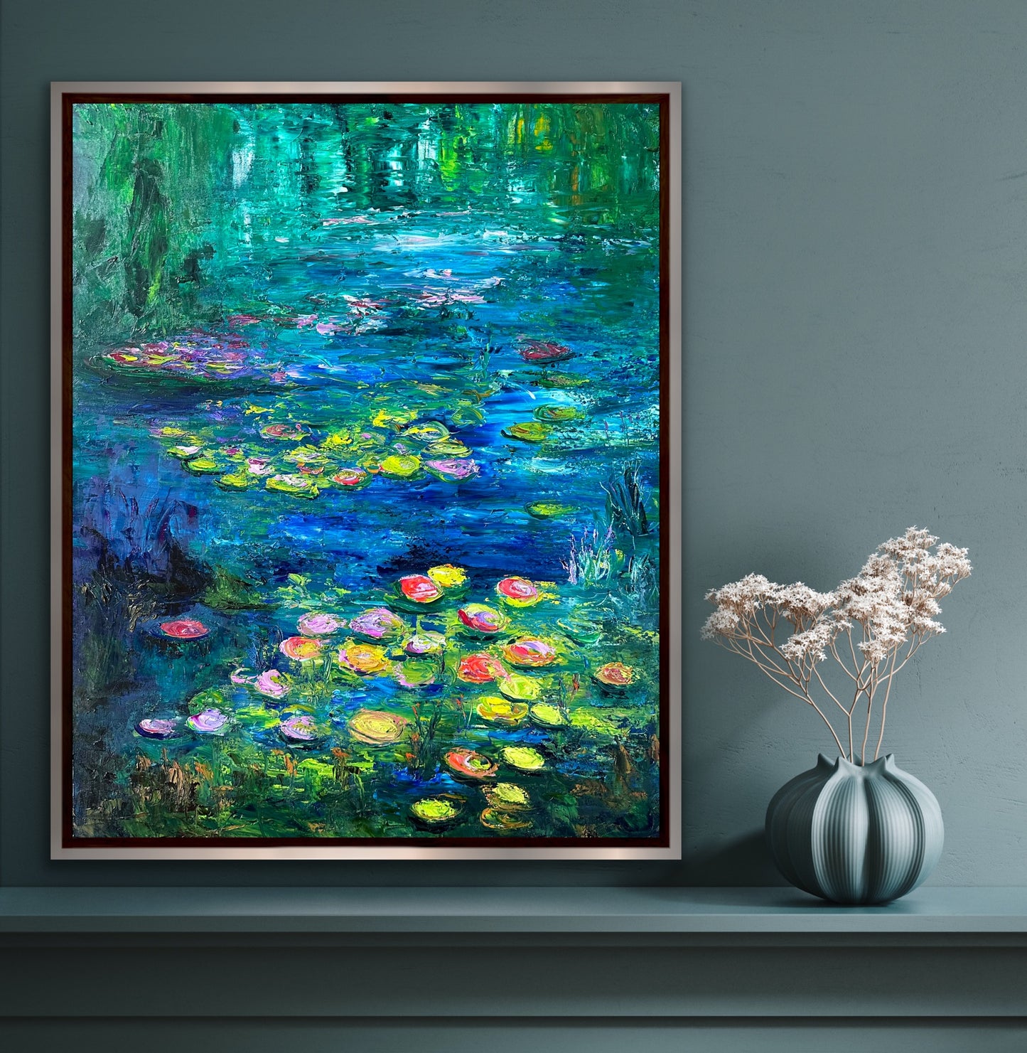 Water Lily Refuge, OIL, 30" x 24"
