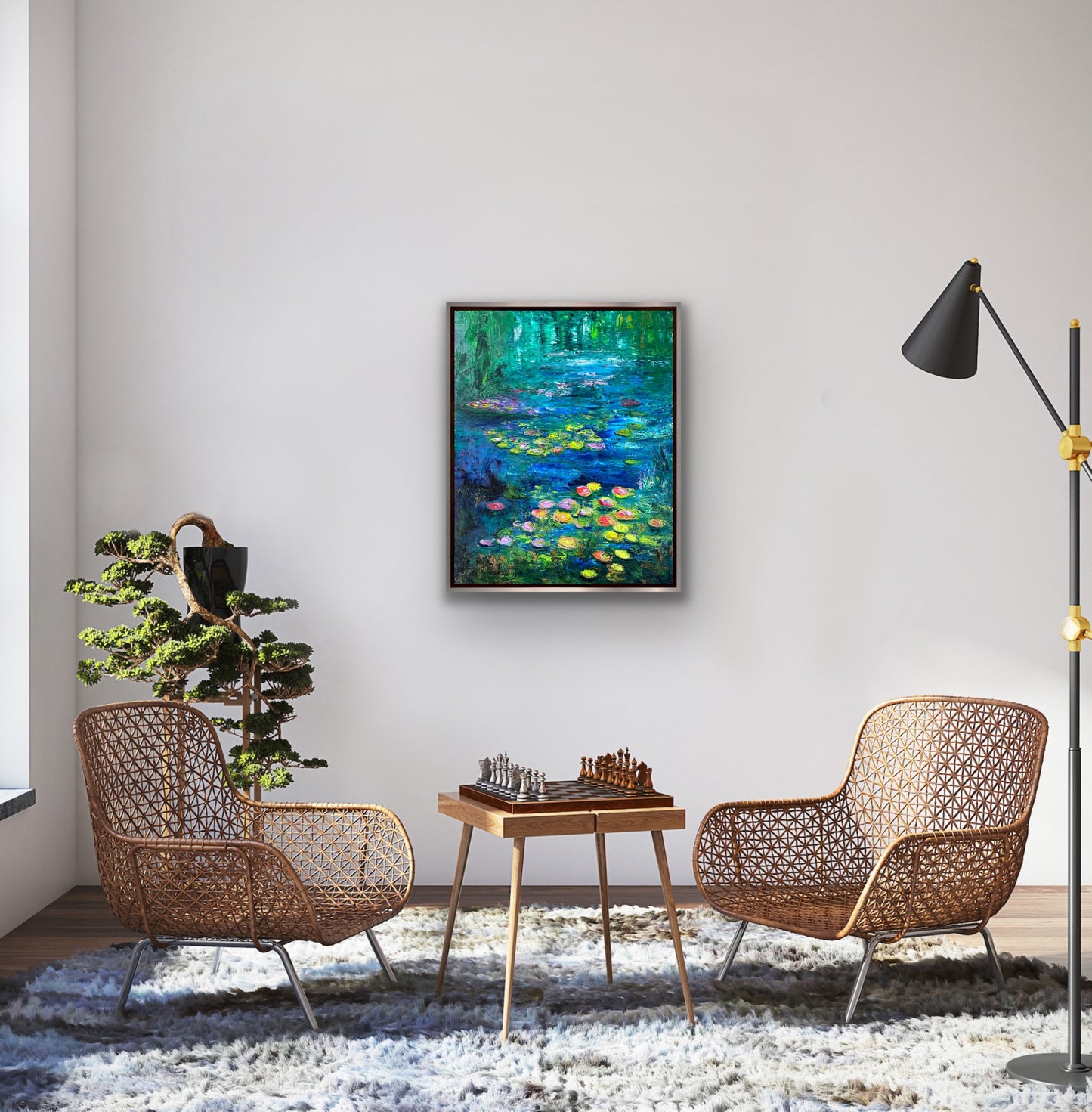 Water Lily Refuge, OIL, 30" x 24"
