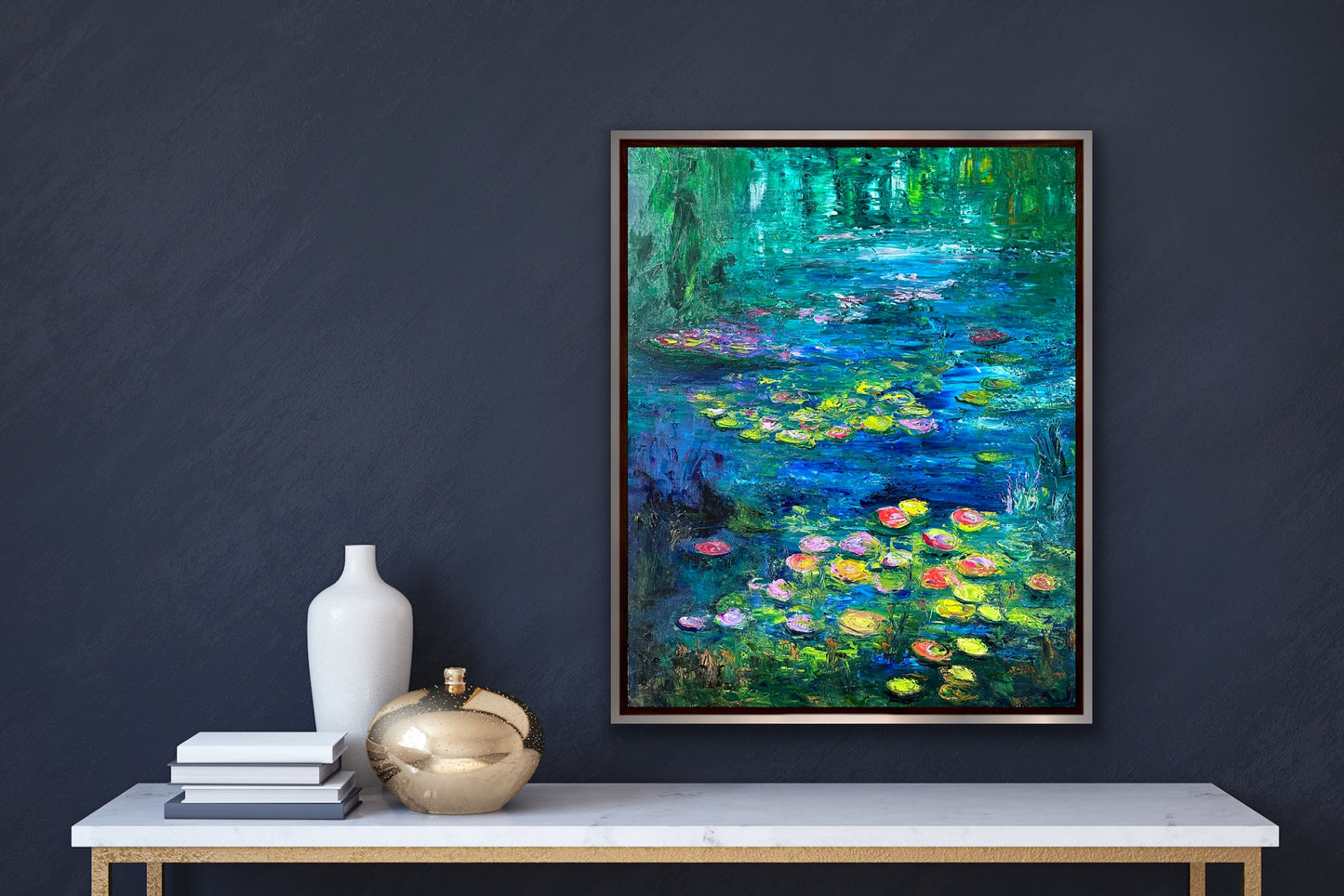 Water Lily Refuge, OIL, 30" x 24"