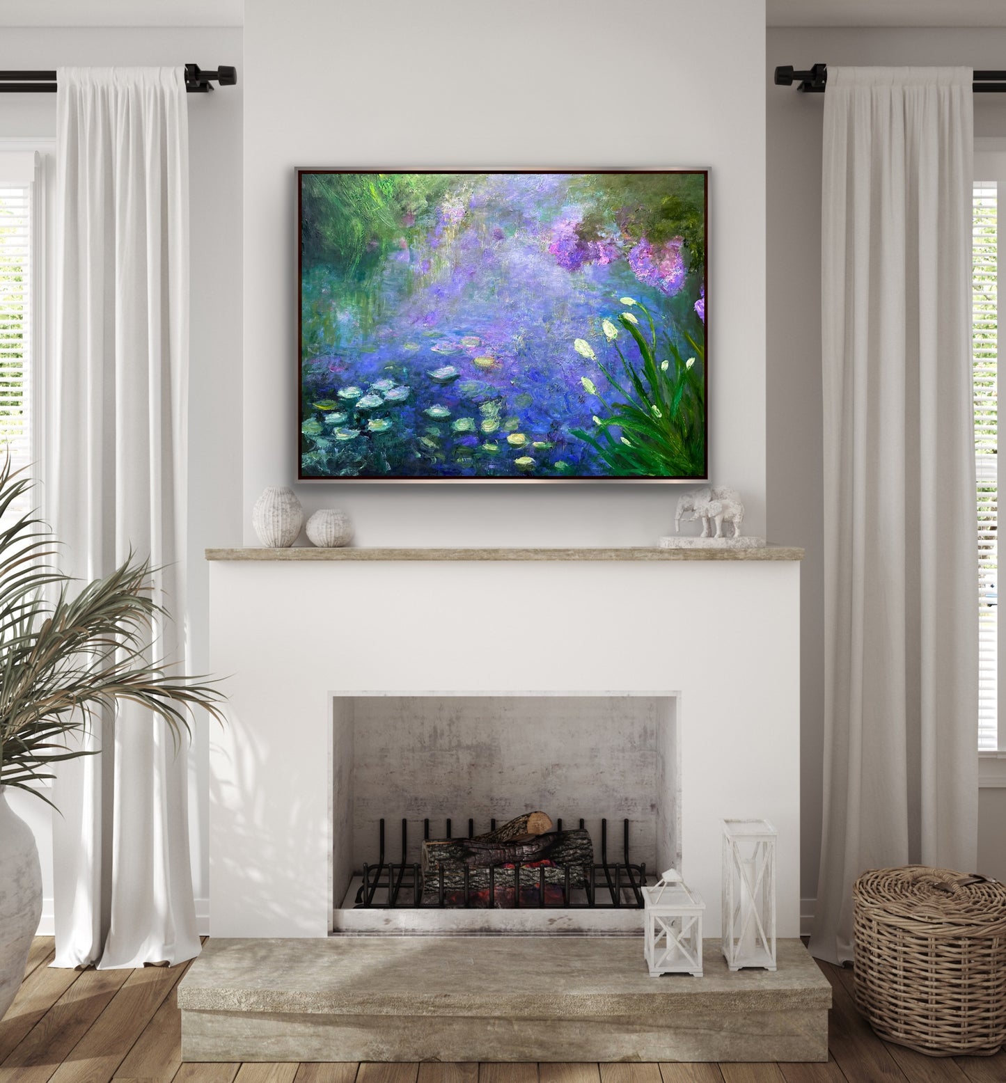 Water Lily Mist, OIL, 36" x 48"