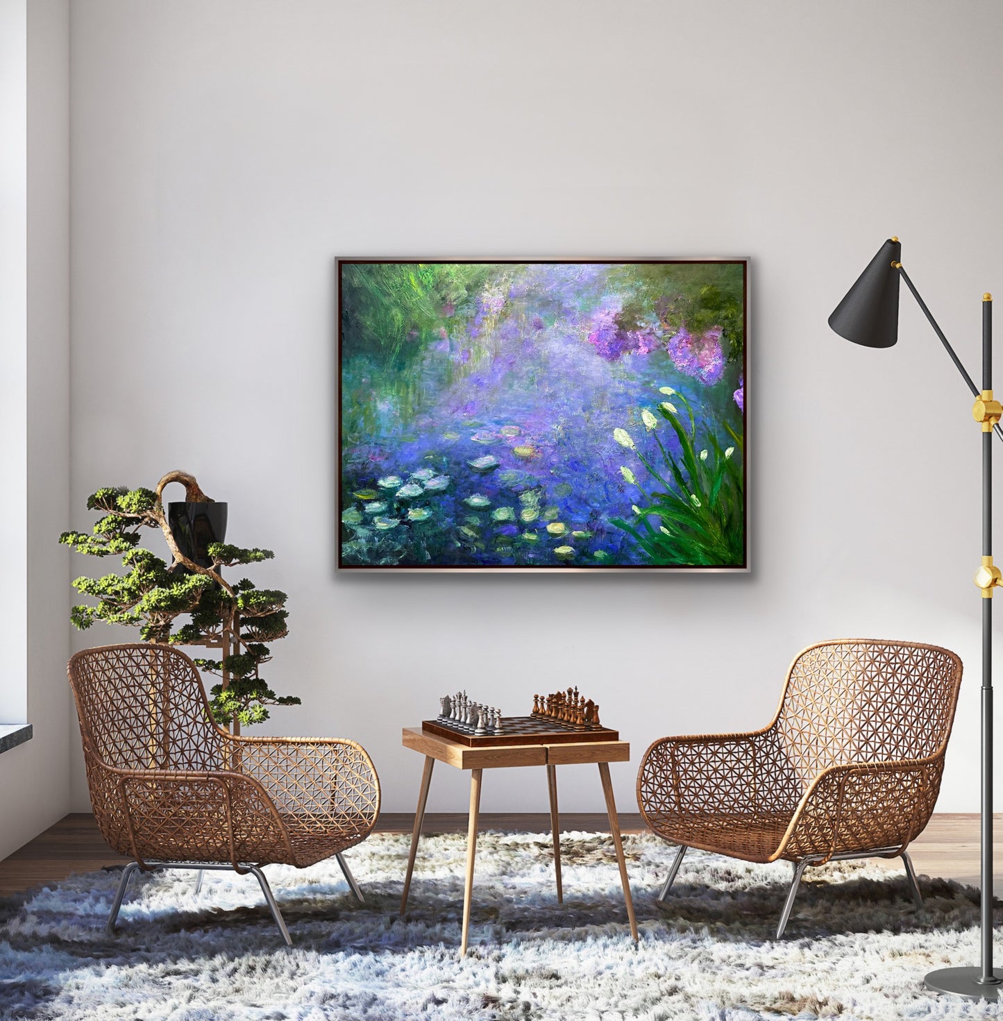 Water Lily Mist, OIL, 36" x 48"