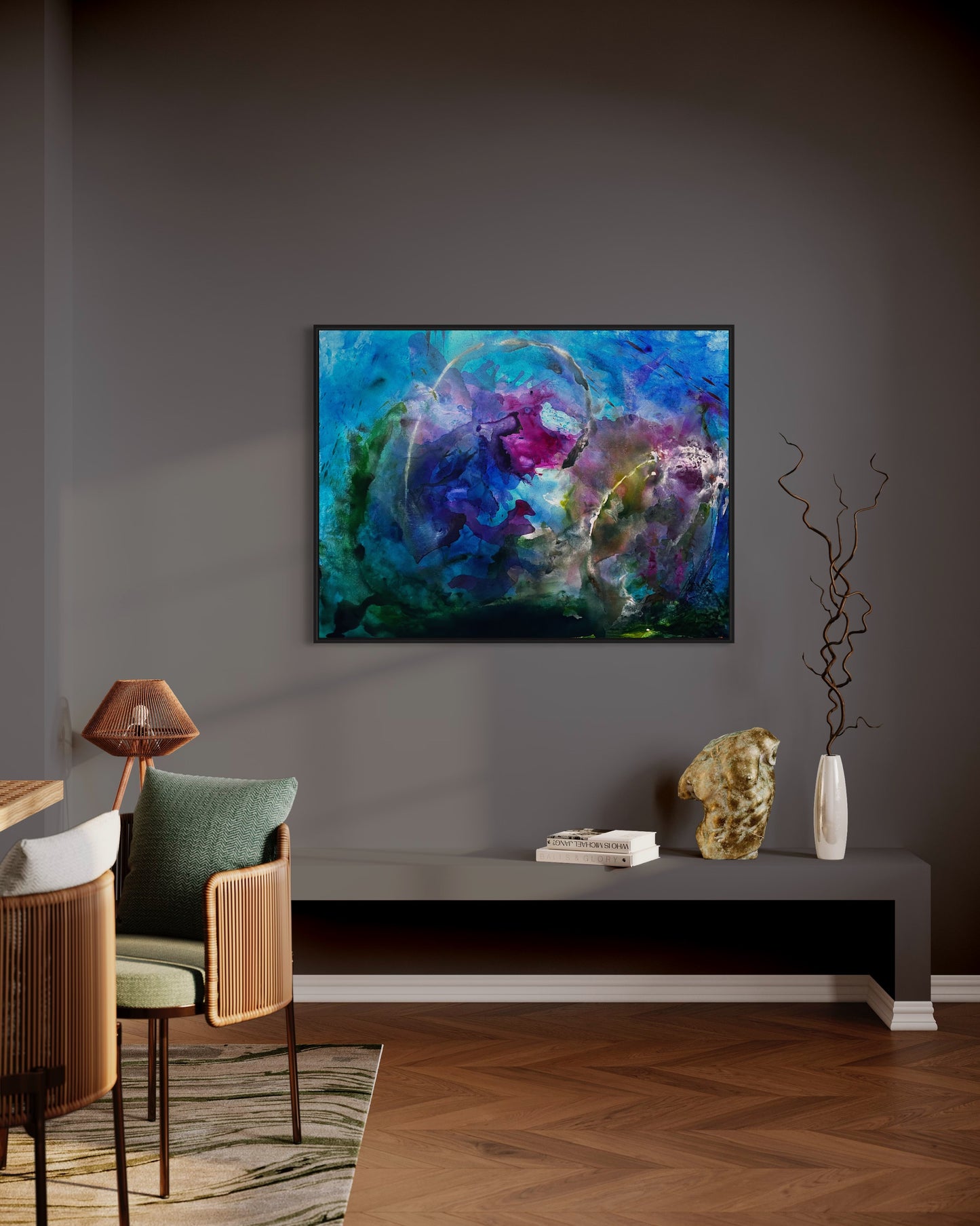 Deep Sea Meanders, Acrylic, 36" x 48"