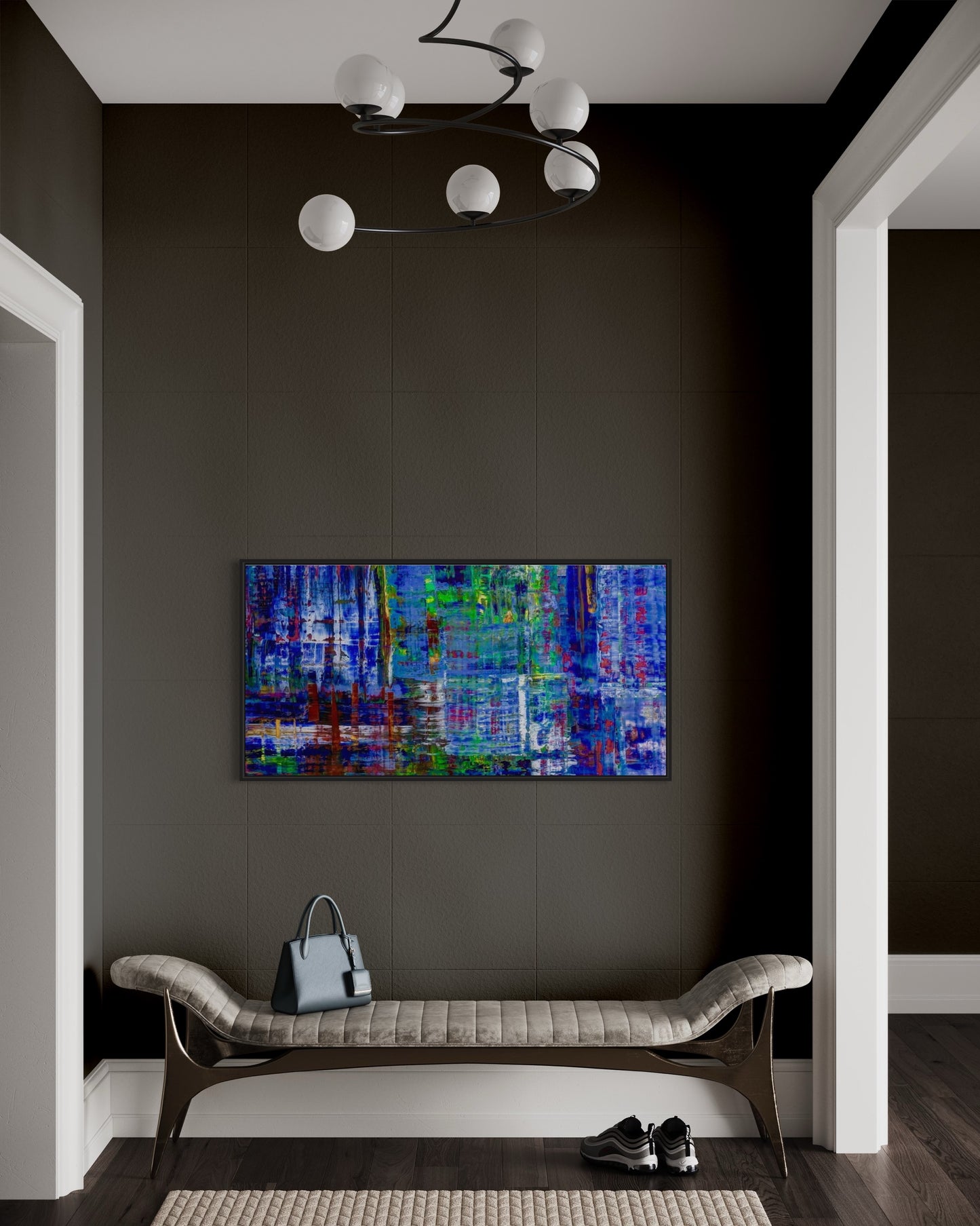 Bleu, OIL, 24" x 48"
