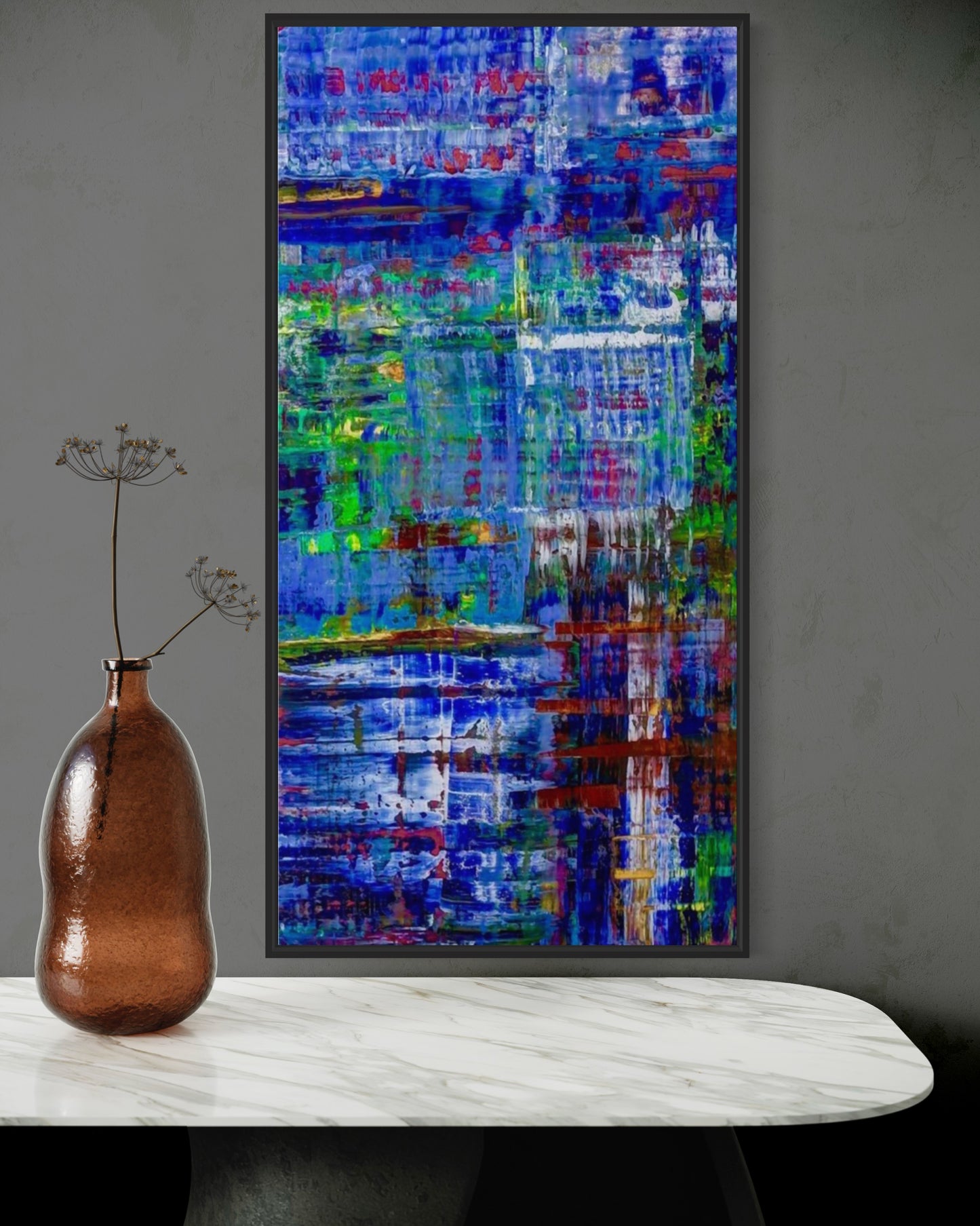 Bleu, OIL, 24" x 48"