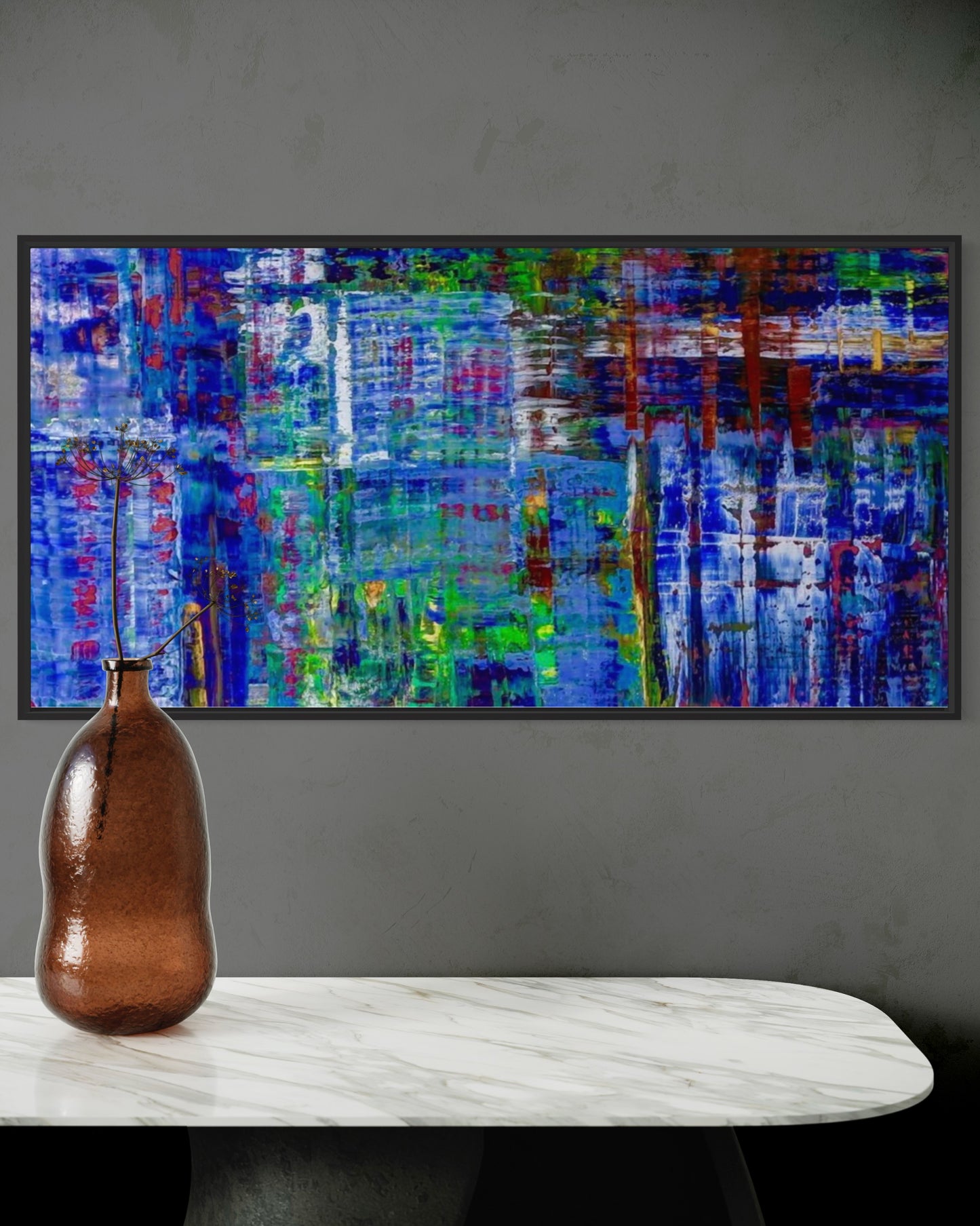 Bleu, OIL, 24" x 48"