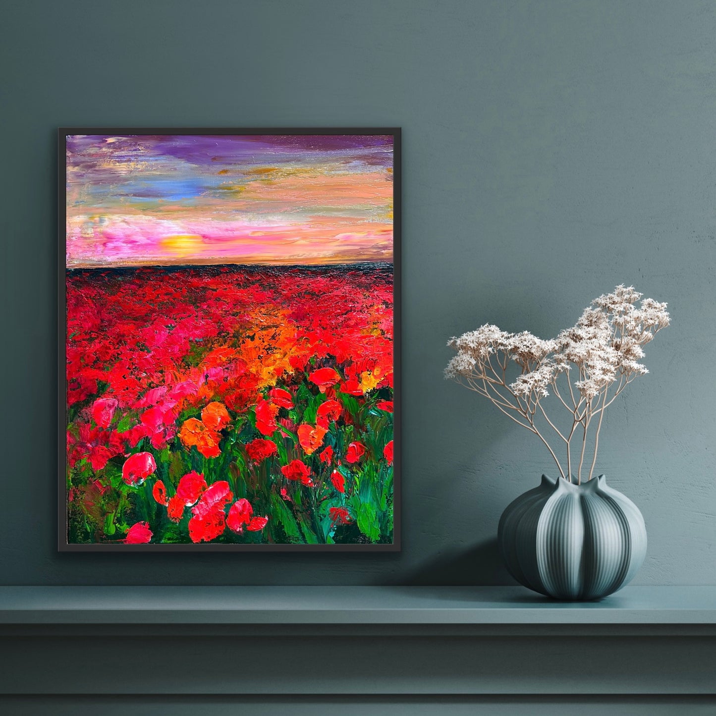 Coquelicots, ACRYLIC, 20" x 16"Featured in the SHEIN/MOTF Maria-Victoria Checa 2024 Summer Collection.