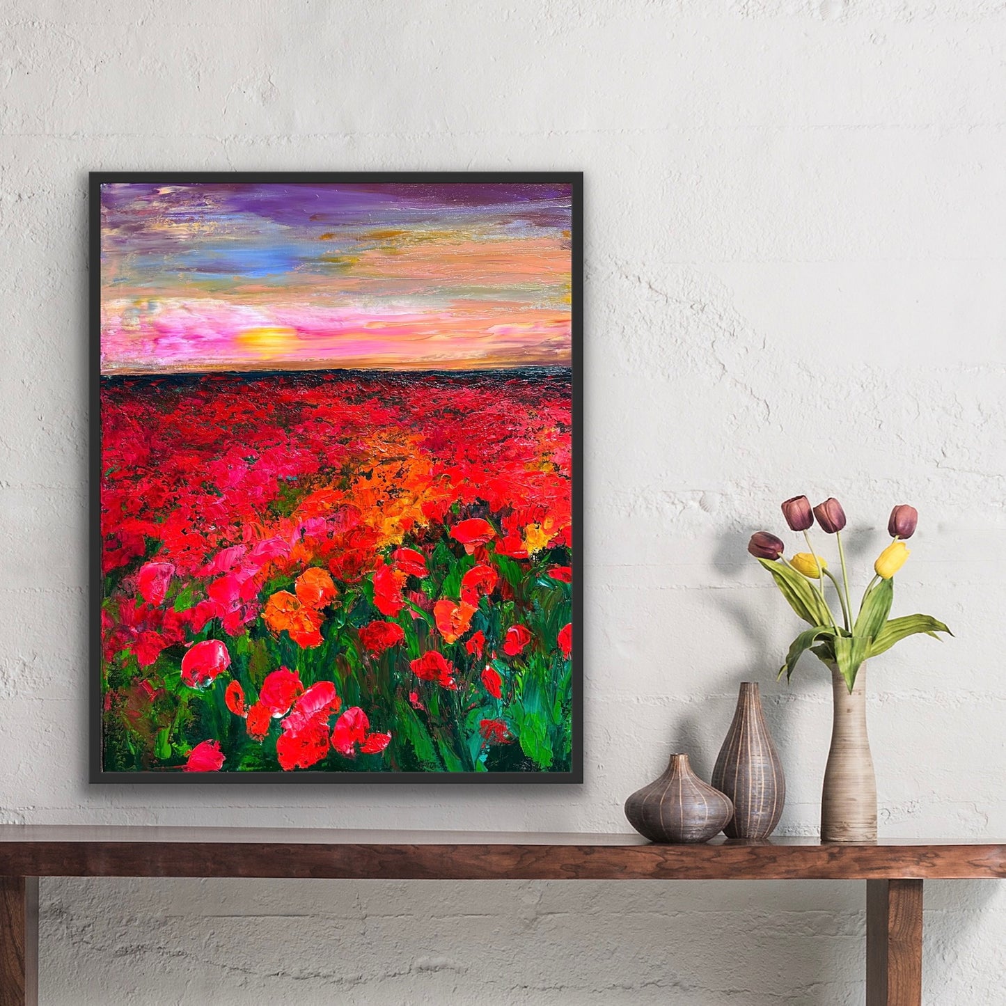 Coquelicots, ACRYLIC, 20" x 16"Featured in the SHEIN/MOTF Maria-Victoria Checa 2024 Summer Collection.