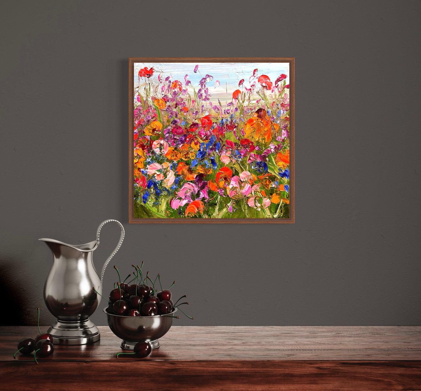 Fleurs Sauvages, OIL, 16" x 16"