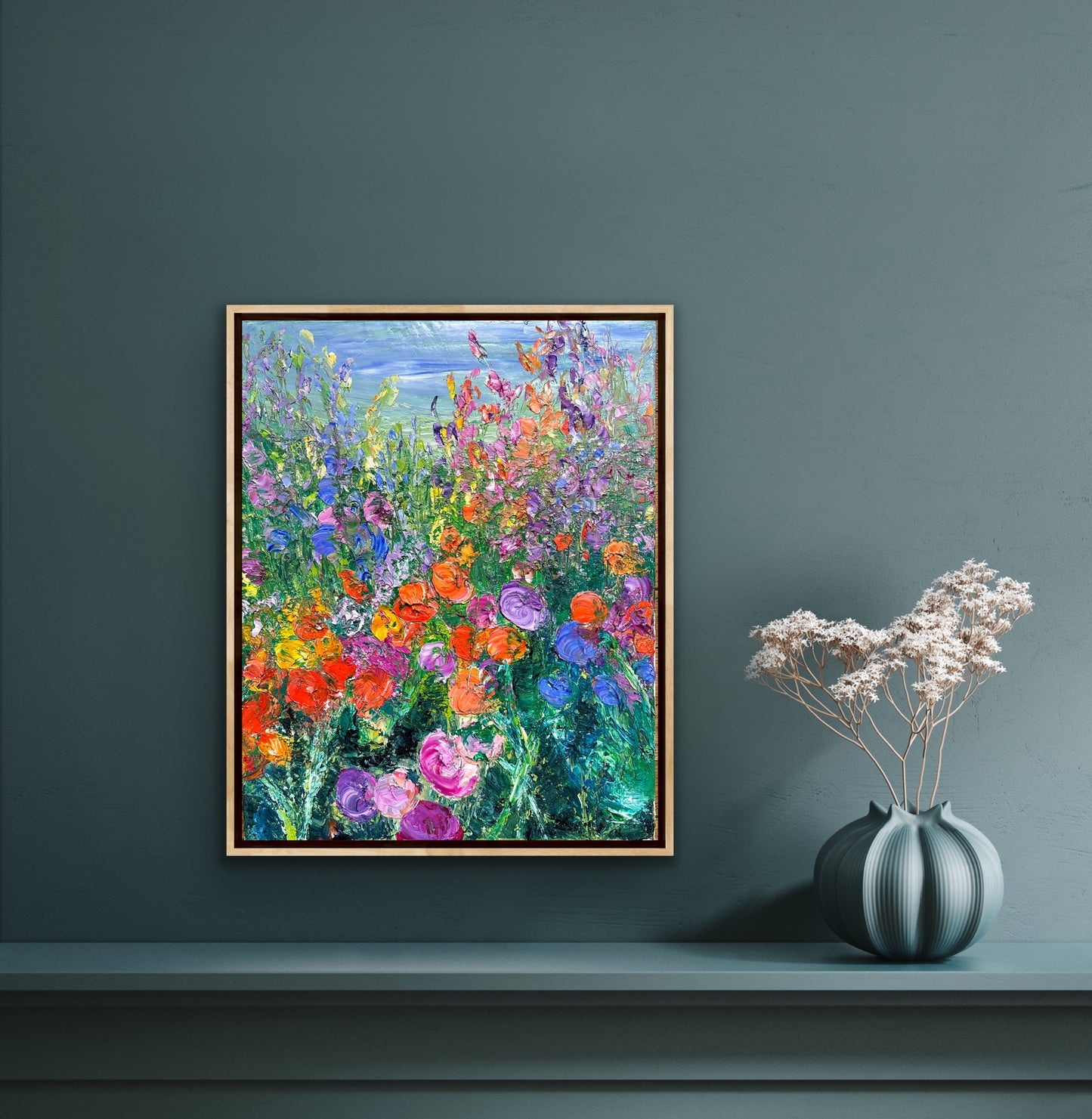 Wild Flowers By The Sea, OIL, 16" x 20"