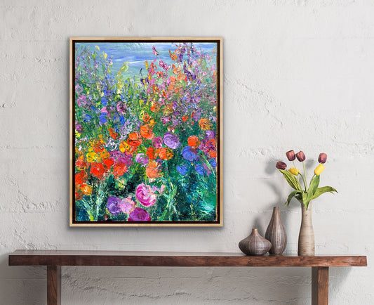 Wild Flowers By The Sea, OIL, 16" x 20"