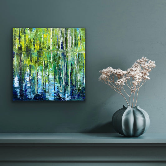 Cypress Gardens, OIL, 14" x 14"