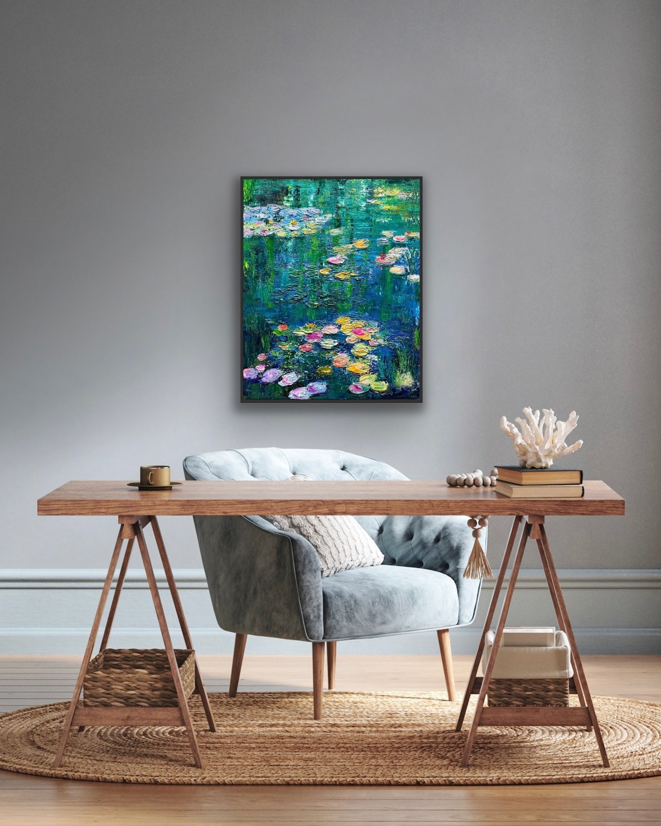 Monet's Garden, OIL, 30" x 24"