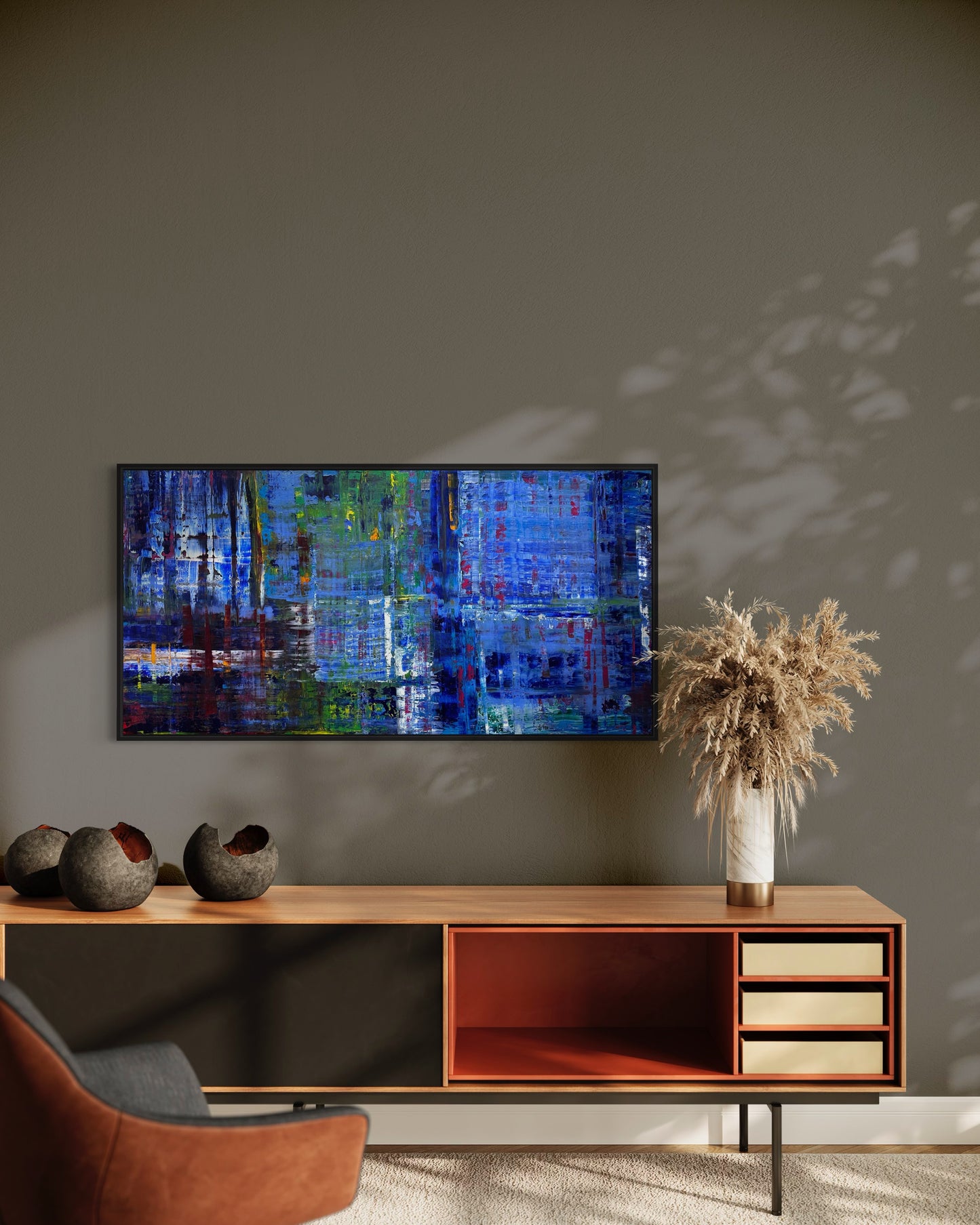 Bleu, OIL, 24" x 48"