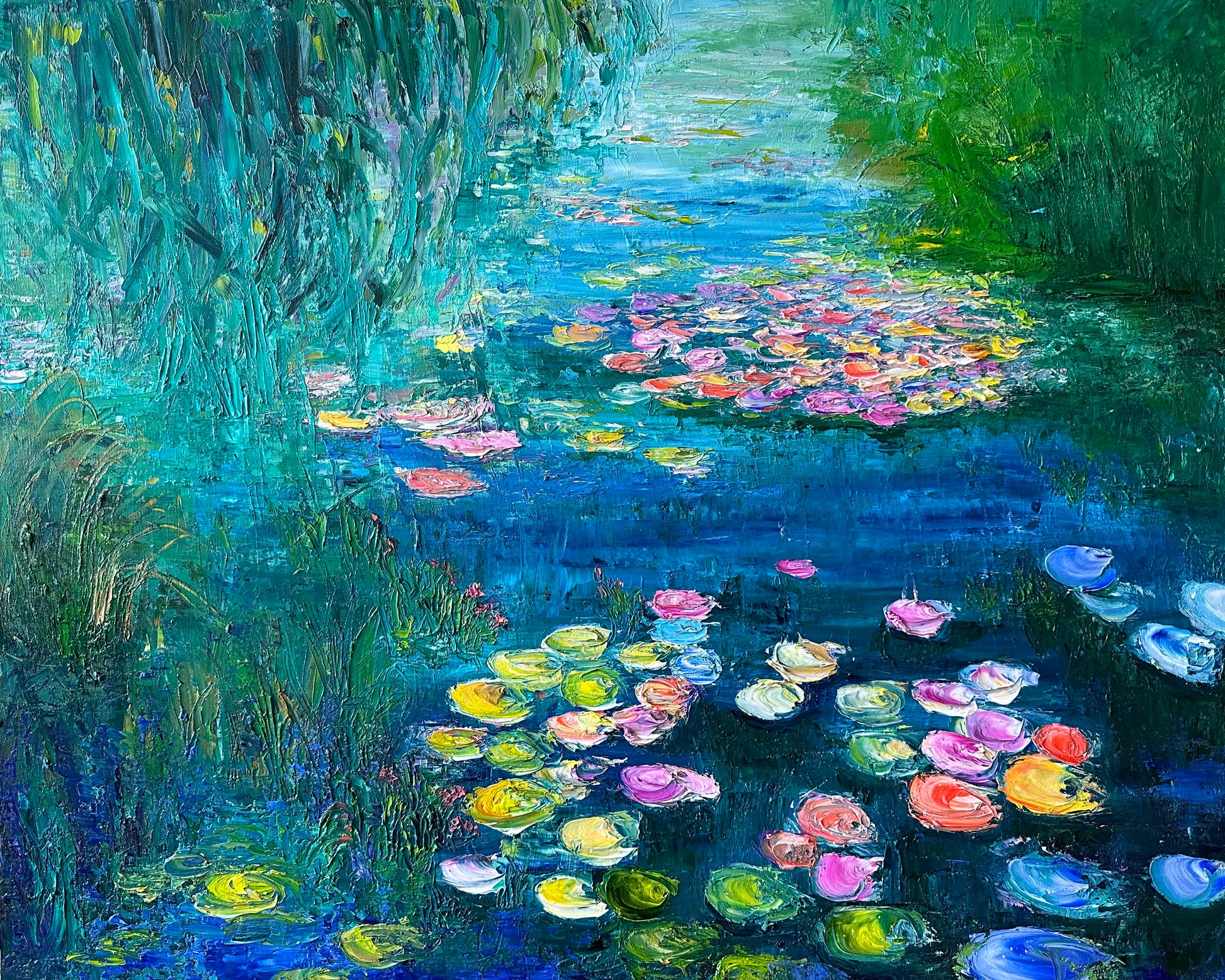 Painting of waterlilies