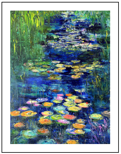 Blue Lily River Print