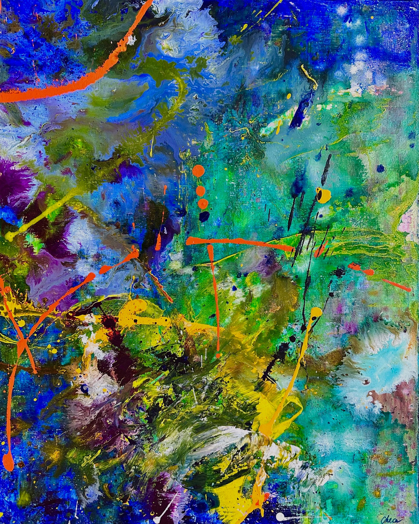 Three Dots, ACRYLIC, 20" x 16"