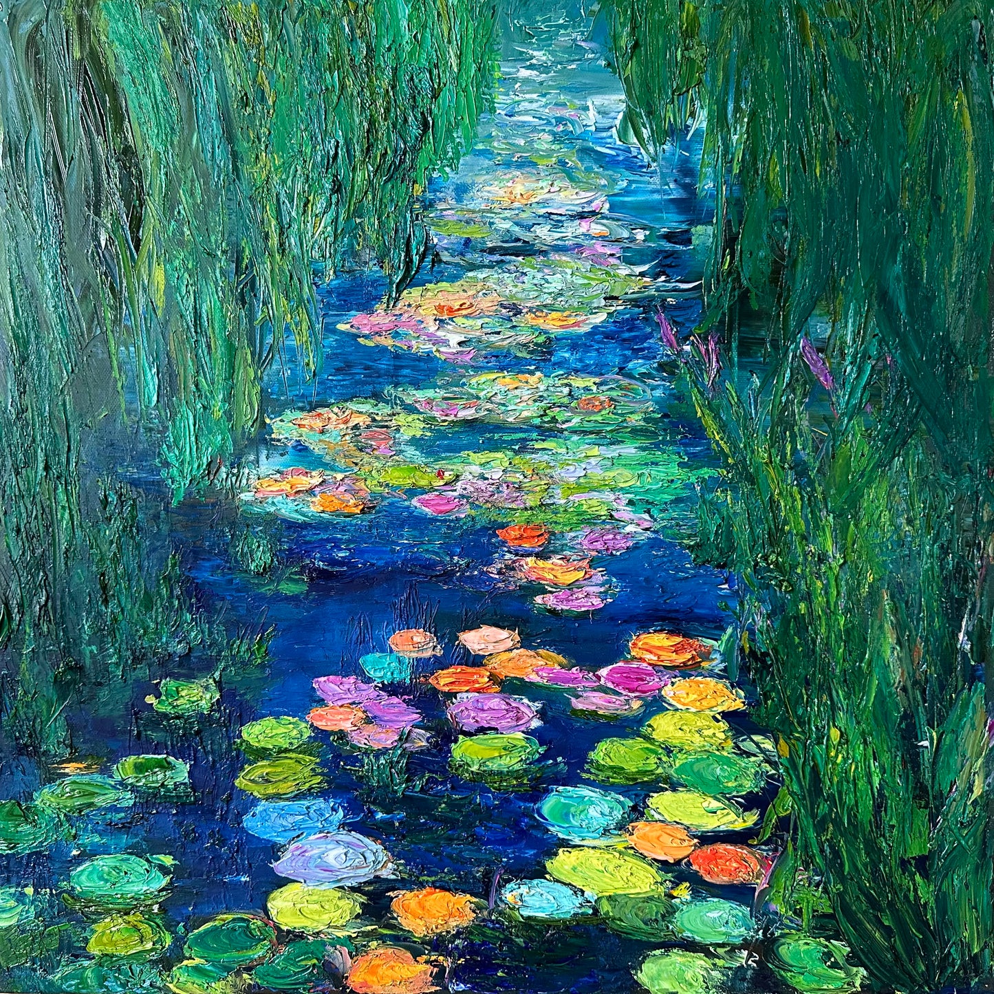 Waterlily painting