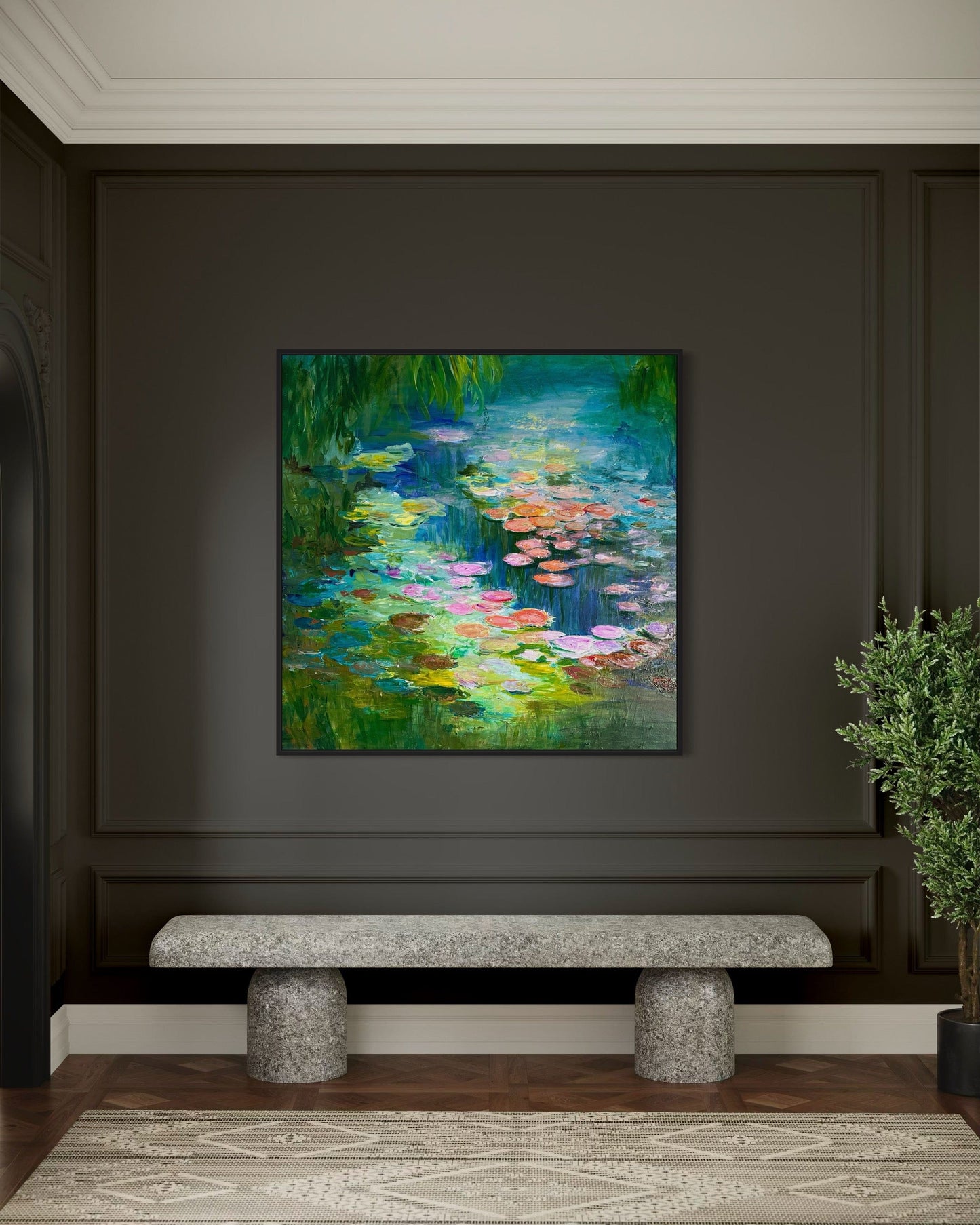 Fine art print by Maria-Victoria Checa displayed in a contemporary interior.