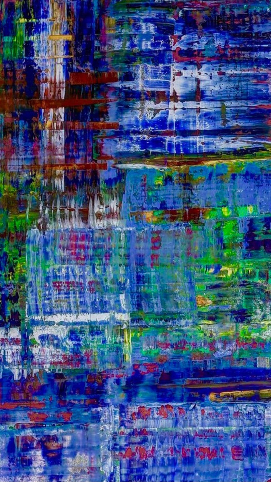 Bleu, OIL, 24" x 48"