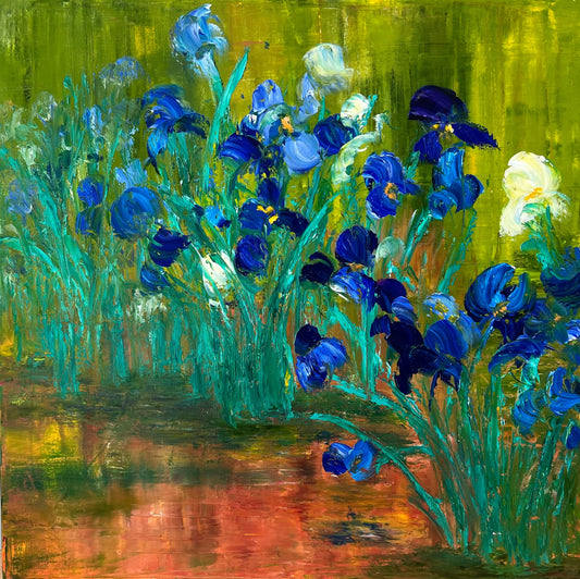 Irises, OIL, 24" x 24"