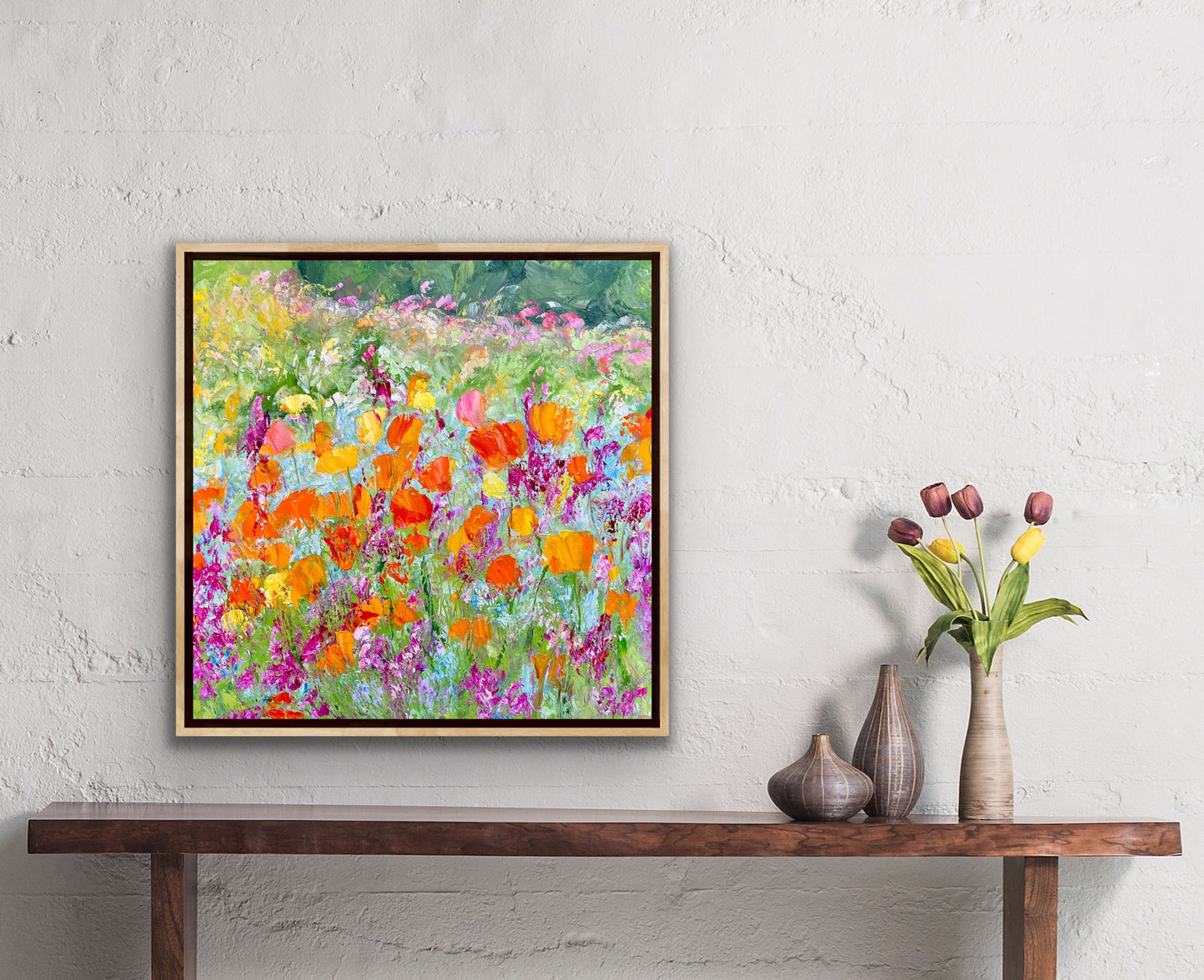 Wild Poppies, OIL, 16" x 16"
