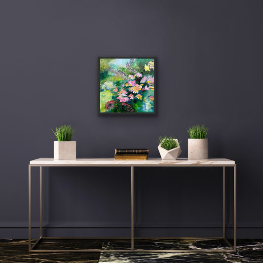 Cascading Lilies, 16" x 16"