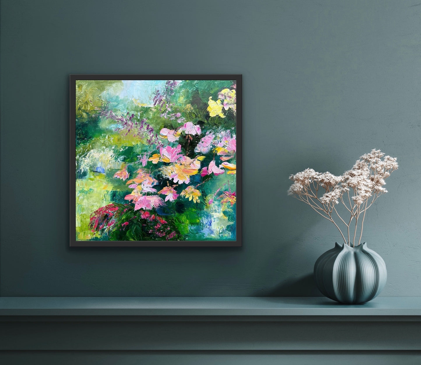 Cascading Lilies, 16" x 16"