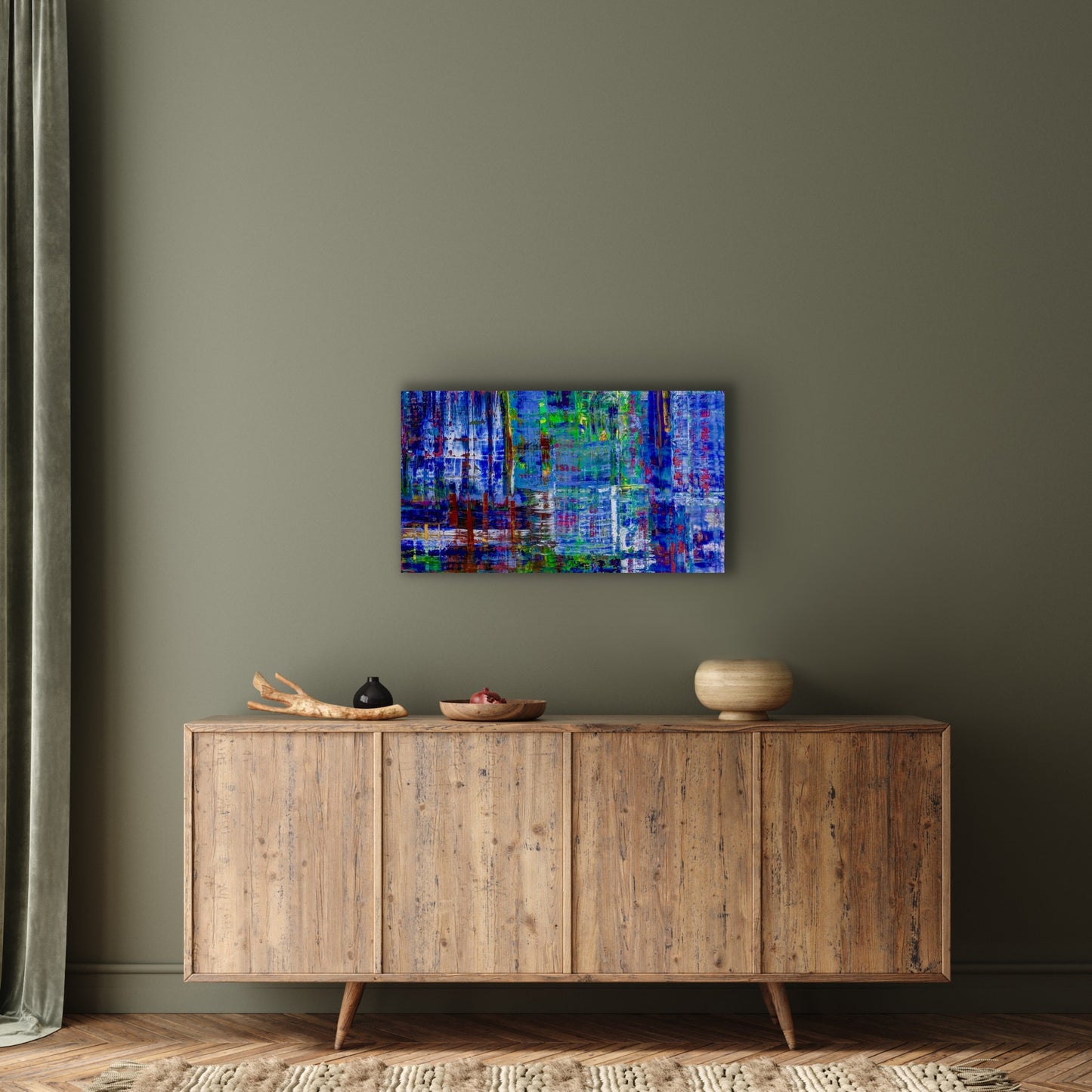 Bleu, OIL, 24" x 48"