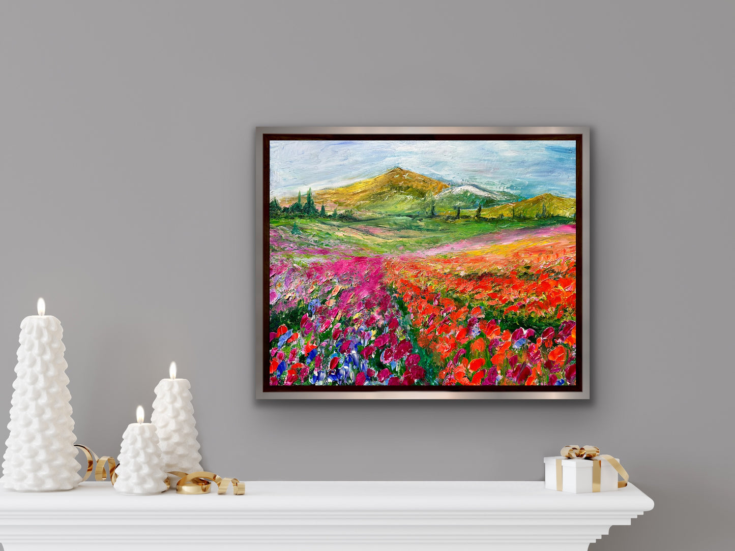 Flower Rows, OIL, 20" x 16"