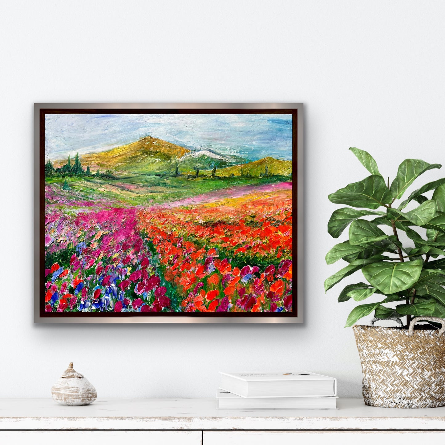 Flower Rows, OIL, 20" x 16"