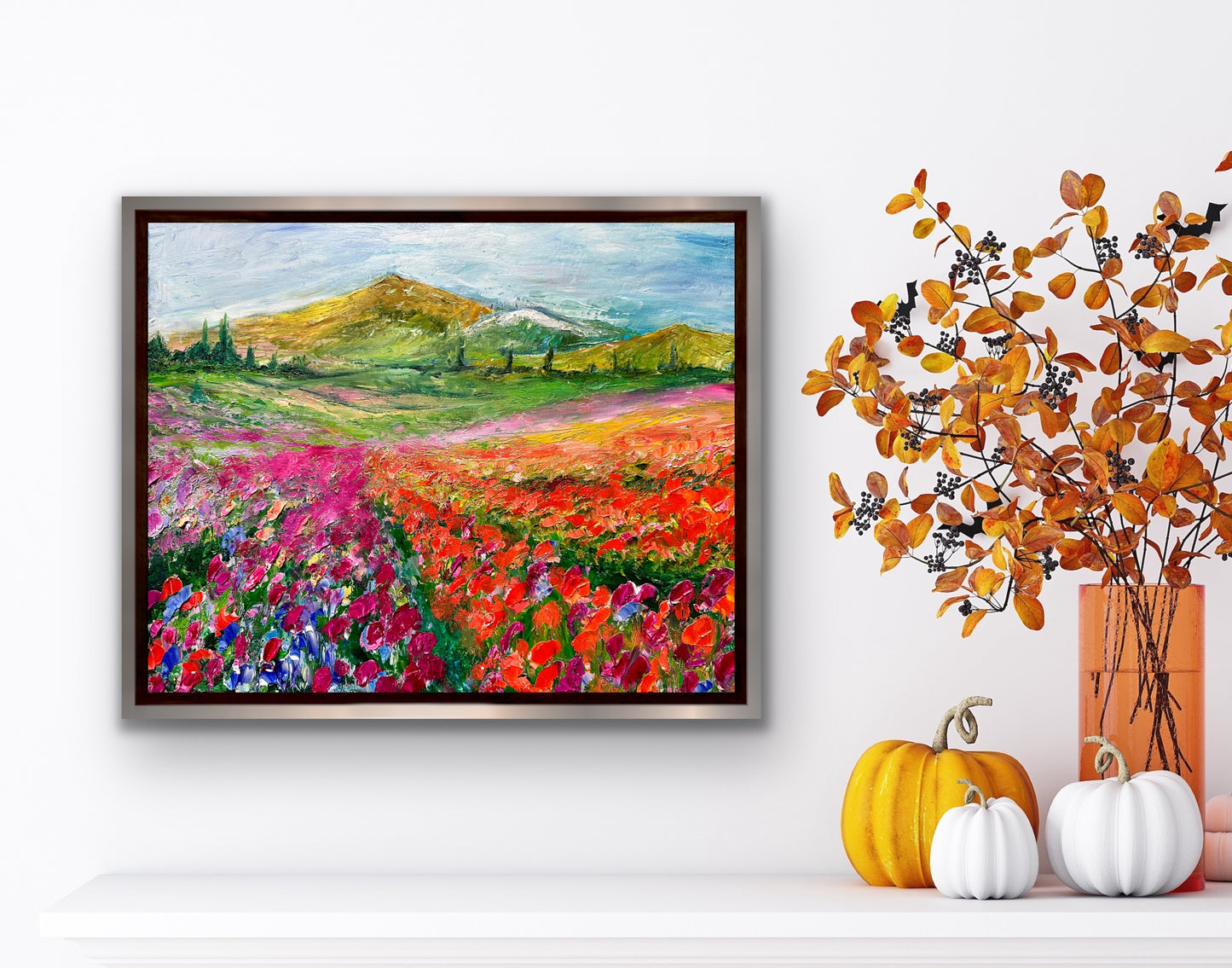 Flower Rows, OIL, 20" x 16"