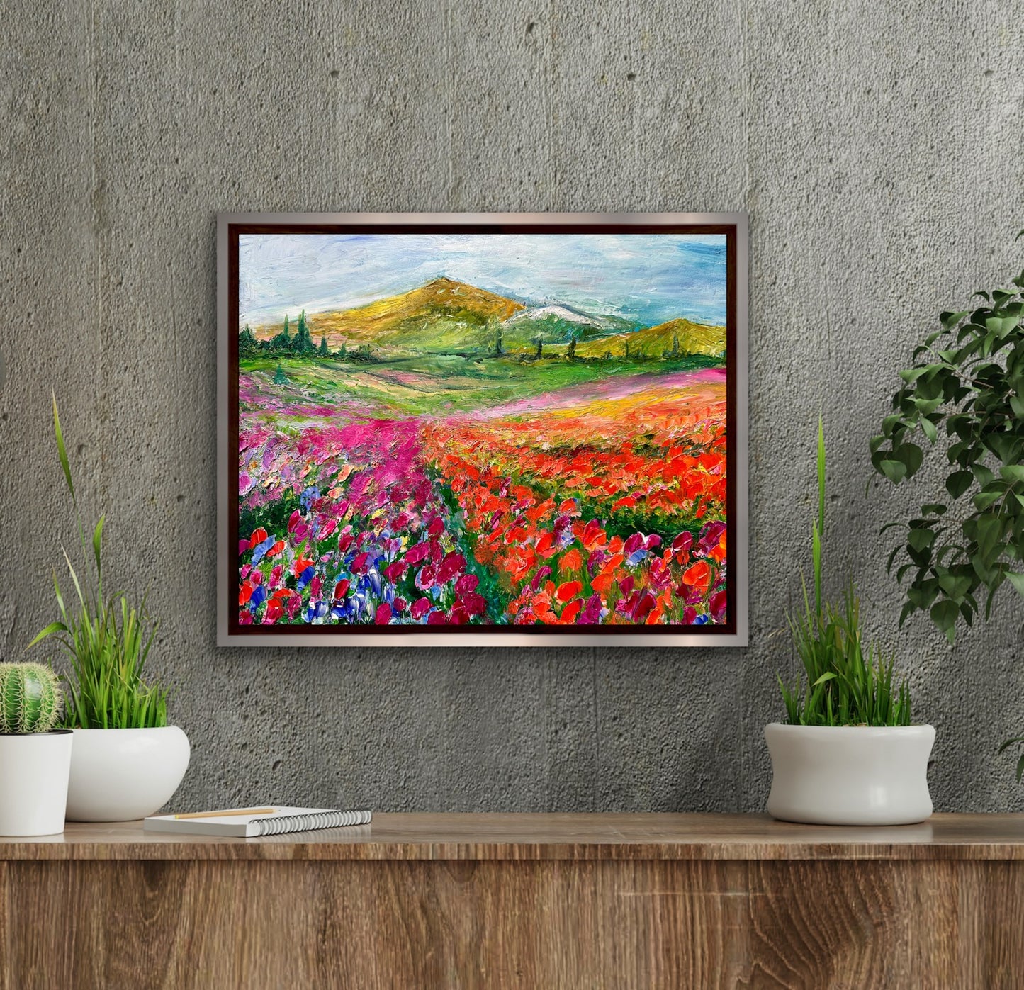 Flower Rows, OIL, 20" x 16"