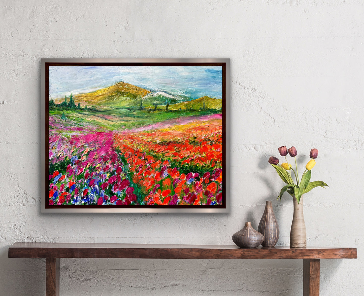 Flower Rows, OIL, 20" x 16"